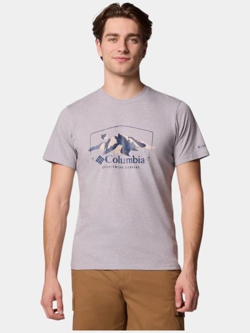Columbia Path Lake Graphic Tee II férfi rövid ujjú póló szürke színben 2