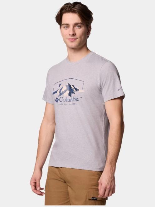 Columbia Path Lake Graphic Tee II férfi rövid ujjú póló szürke színben 3