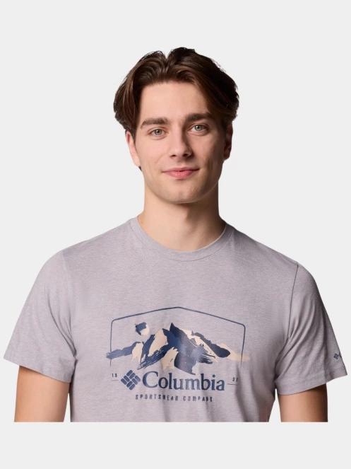 Columbia Path Lake Graphic Tee II férfi rövid ujjú póló szürke színben 5