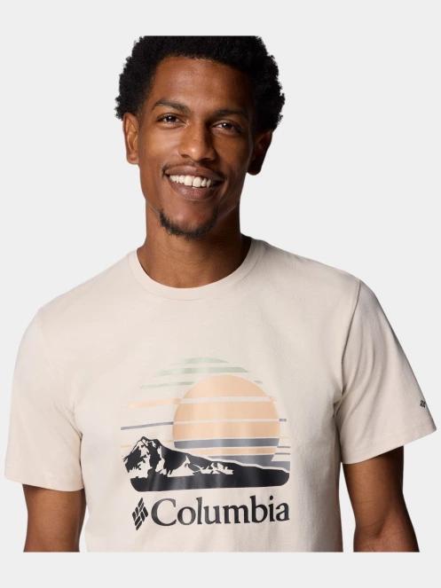 Columbia Path Lake Graphic Tee II férfi rövid ujjú póló homok színben 5