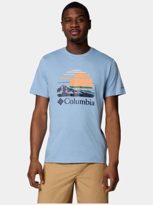Columbia Path Lake Graphic Tee II férfi rövid ujjú póló kék színben 2