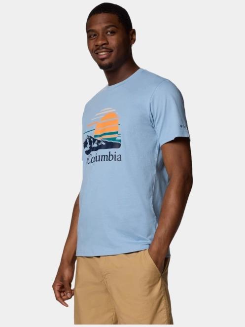 Columbia Path Lake Graphic Tee II férfi rövid ujjú póló kék színben 3