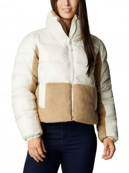 Columbia Leadbetter Point Sherpa Hybrid női utcai kabát homok színben 2