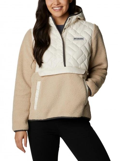 Columbia Sweet View Fleece Hooded Pullover női polár pulóver homok színben 2