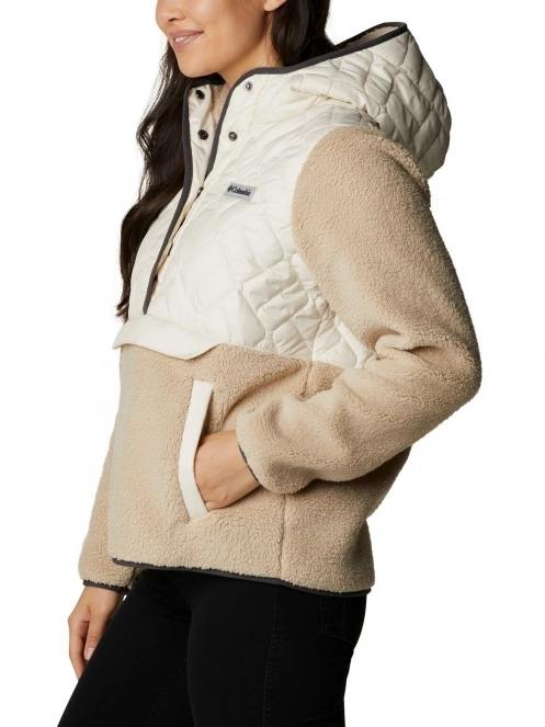 Columbia Sweet View Fleece Hooded Pullover női polár pulóver homok színben 3
