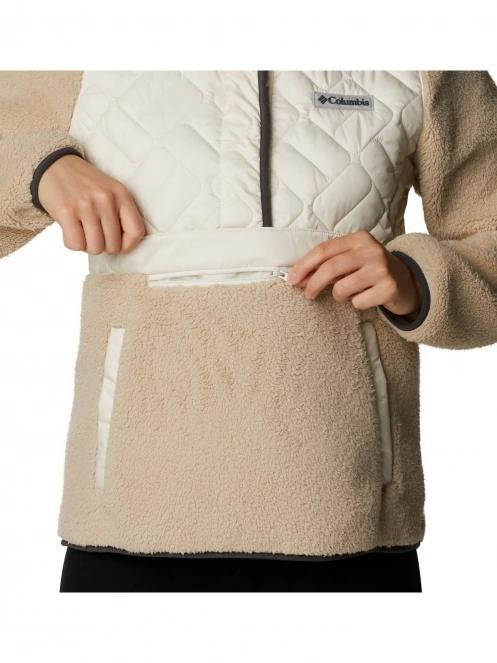 Columbia Sweet View Fleece Hooded Pullover női polár pulóver homok színben 6