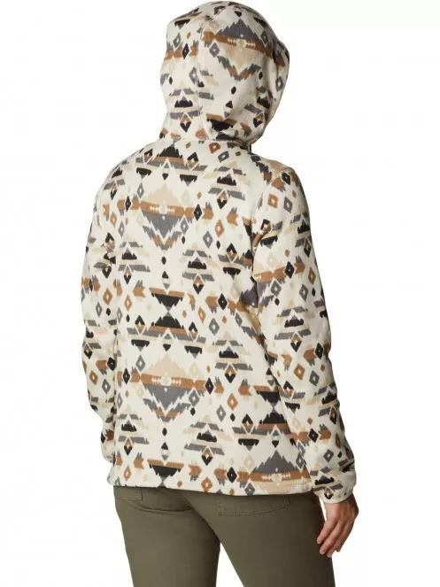 Columbia W Sweater Weather Hooded Pullover női polár pulóver homok színben 3