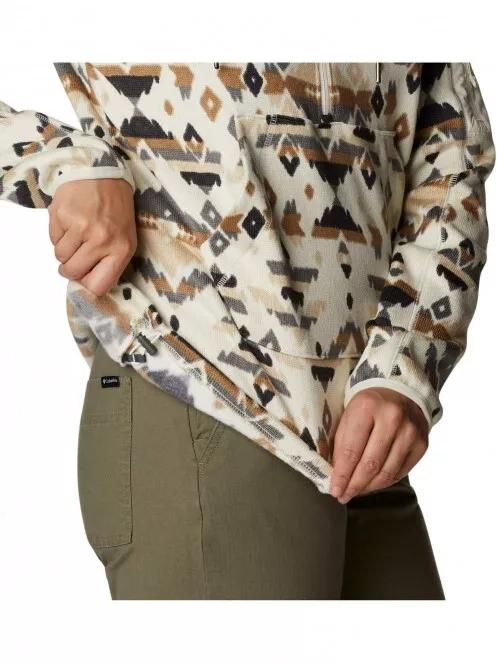 Columbia W Sweater Weather Hooded Pullover női polár pulóver homok színben 5
