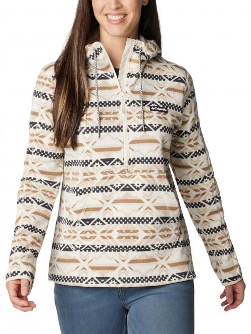 Columbia W Sweater Weather Hooded Pullover női polár pulóver homok színben 2