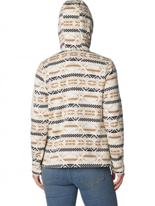 Columbia W Sweater Weather Hooded Pullover női polár pulóver homok színben 4