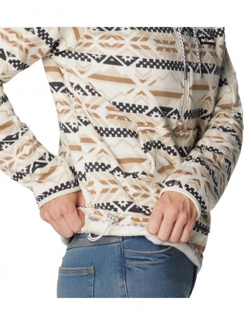 Columbia W Sweater Weather Hooded Pullover női polár pulóver homok színben 6
