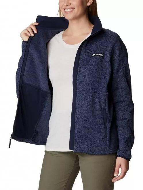 Columbia W Sweater Weather Full Zip női polár pulóver kék színben 5