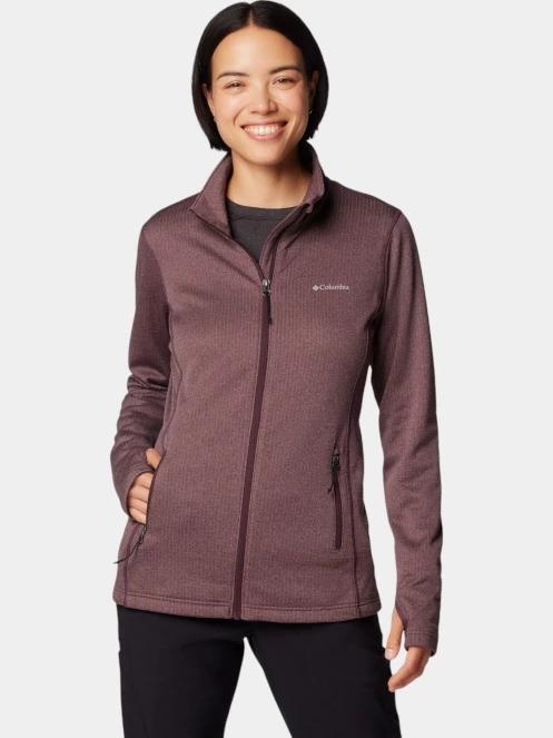 Columbia W Park View Grid Fleece Full Zip női polár pulóver piros színben 2