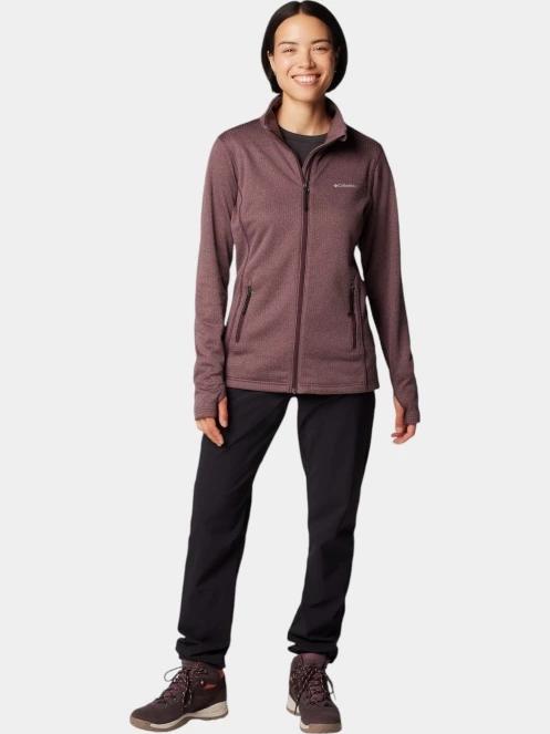 Columbia W Park View Grid Fleece Full Zip női polár pulóver piros színben 5