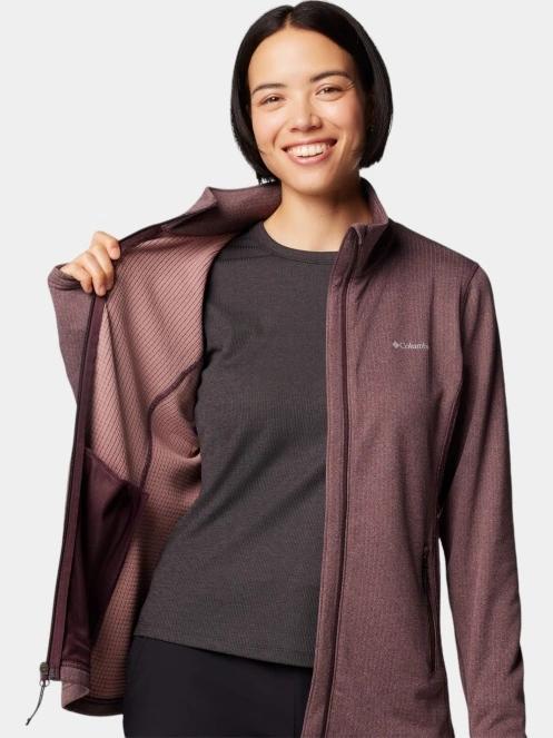 Columbia W Park View Grid Fleece Full Zip női polár pulóver piros színben 6
