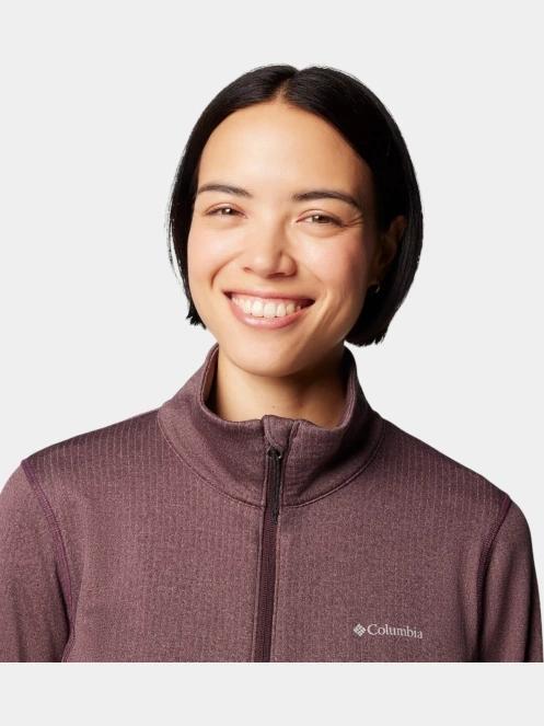 Columbia W Park View Grid Fleece Full Zip női polár pulóver piros színben 7