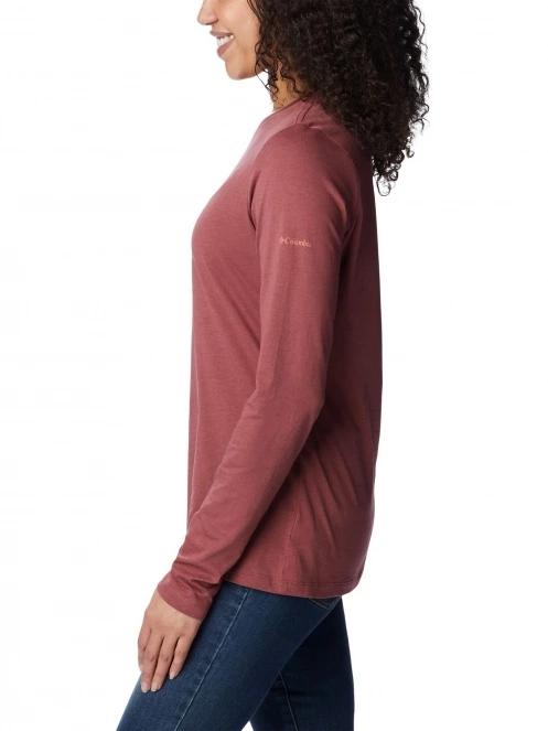 Columbia Hidden Haven Long Sleeve Tee női hosszú ujjú póló piros színben 3
