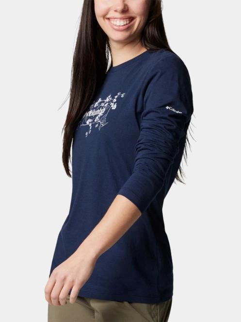 Columbia Hidden Haven Long Sleeve Tee női hosszú ujjú póló kék színben 5