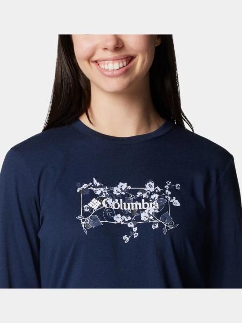 Columbia Hidden Haven Long Sleeve Tee női hosszú ujjú póló kék színben 6