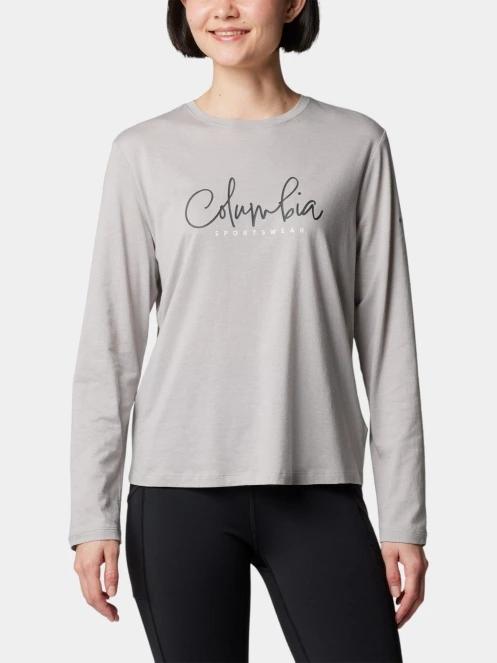 Columbia Columbia Trek Relaxed Long Sleeve Tee női hosszú ujjú póló szürke színben 2