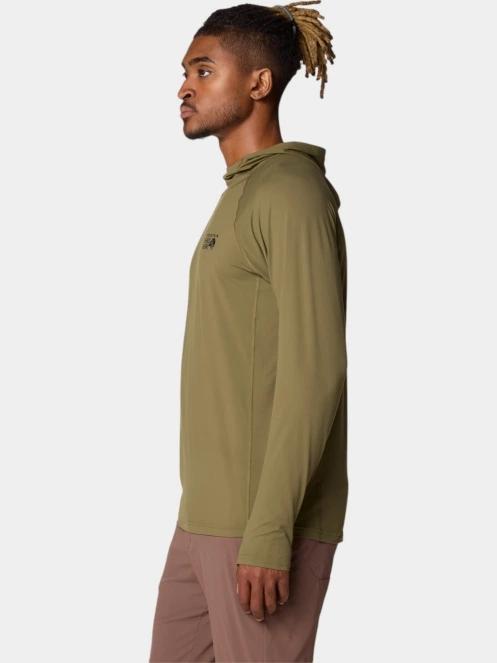 Mountain Hardwear Crater Lake Hoody férfi hosszú ujjú sport póló zöld színben 3