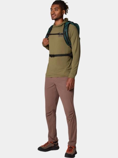 Mountain Hardwear Crater Lake Hoody férfi hosszú ujjú sport póló zöld színben 5