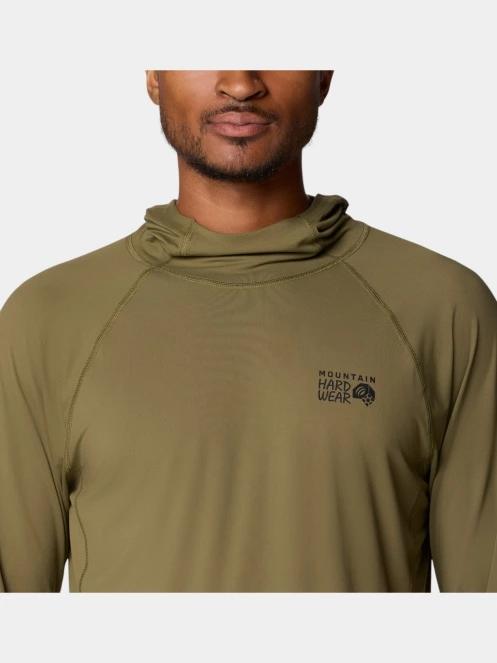 Mountain Hardwear Crater Lake Hoody férfi hosszú ujjú sport póló zöld színben 6