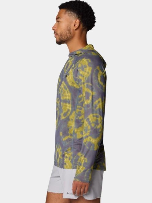 Mountain Hardwear Crater Lake Hoody férfi hosszú ujjú sport póló kék színben 3
