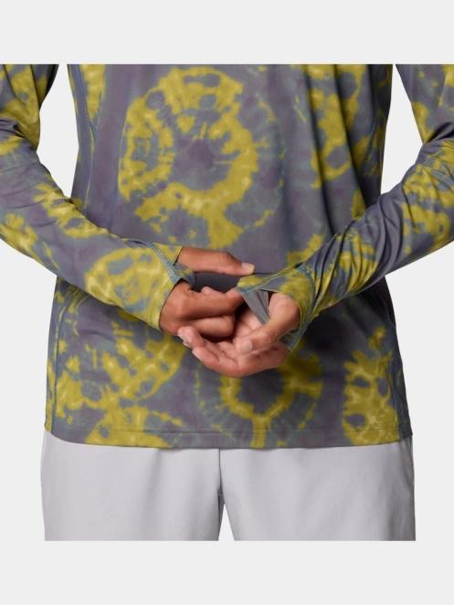 Mountain Hardwear Crater Lake Hoody férfi hosszú ujjú sport póló kék színben 7