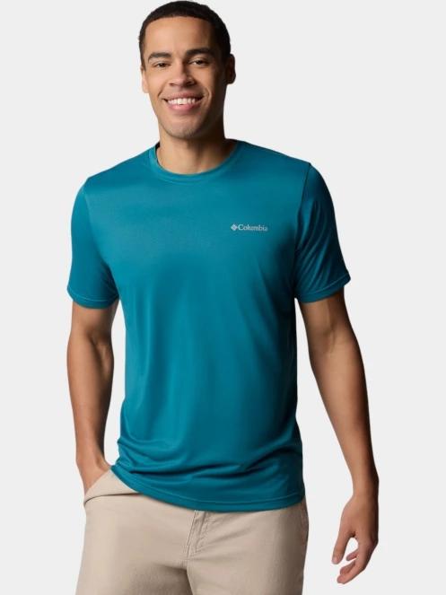 Columbia Columbia Hike Crew férfi rövid ujjú sport póló zöld színben 5