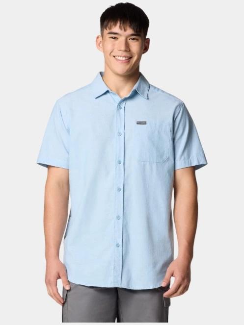 Columbia Rapid Rivers Novelty Short Sleeve Shirt férfi rövid ujjú ing kék színben 2