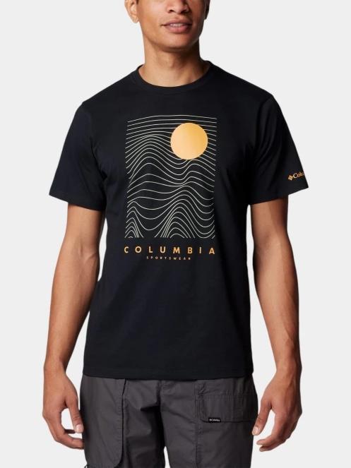 Columbia Csc Seasonal Logo Tee férfi rövid ujjú póló fekete színben 2