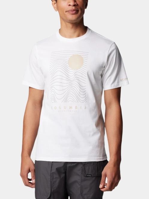 Columbia Csc Seasonal Logo Tee férfi rövid ujjú póló fehér színben 2