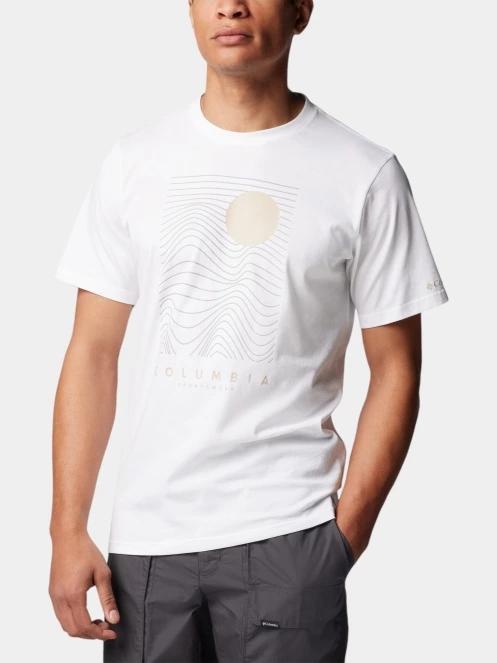 Columbia Csc Seasonal Logo Tee férfi rövid ujjú póló fehér színben 5