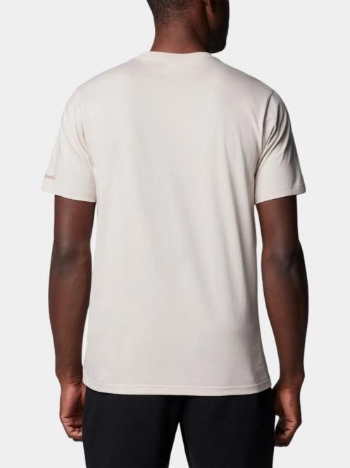 Columbia Csc Seasonal Logo Tee férfi rövid ujjú póló homok színben 4