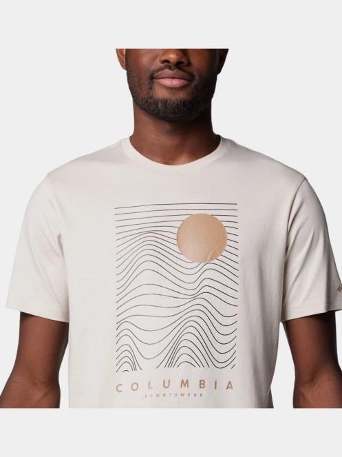 Columbia Csc Seasonal Logo Tee férfi rövid ujjú póló homok színben 6