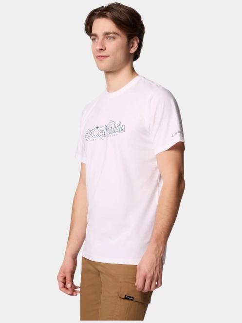 Columbia CSC Seasonal Logo Tee férfi rövid ujjú póló fehér színben 3