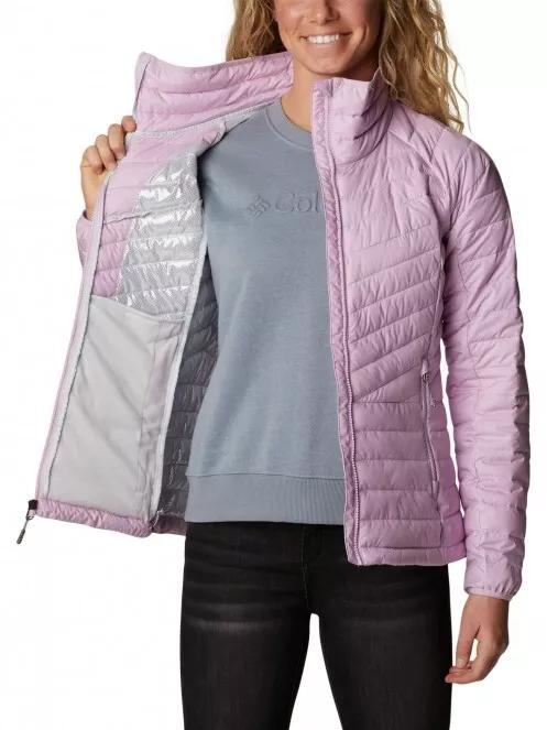Columbia Powder Lite II Full Zip Jacket női utcai kabát rózsaszín színben 5
