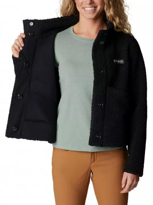 Columbia Panorama Snap Fleece Jacket női utcai kabát fekete színben 5