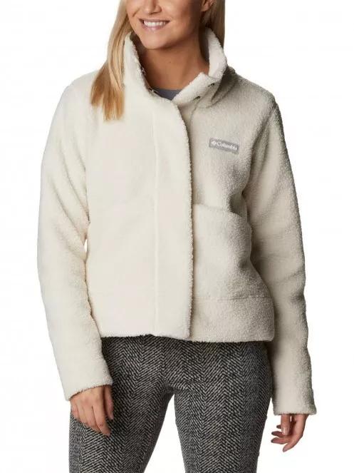 Columbia Panorama Snap Fleece Jacket női utcai kabát homok színben 2
