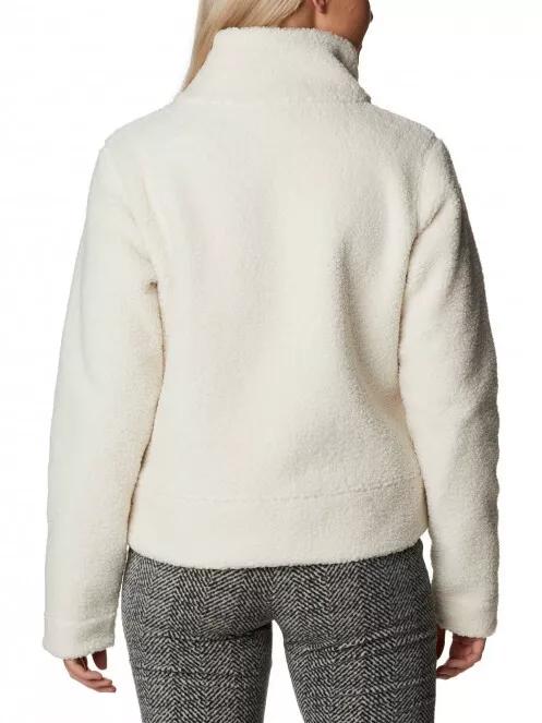 Columbia Panorama Snap Fleece Jacket női utcai kabát homok színben 3