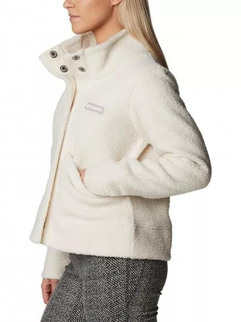 Columbia Panorama Snap Fleece Jacket női utcai kabát homok színben 4