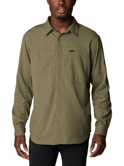 Columbia Silver Ridge Utility Lite Long Sleeve Shirt férfi hosszú ujjú túraing zöld színben 2
