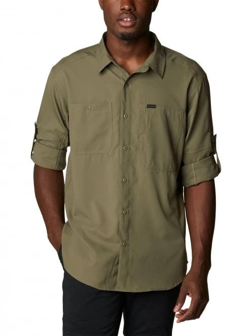 Columbia Silver Ridge Utility Lite Long Sleeve Shirt férfi hosszú ujjú túraing zöld színben 5