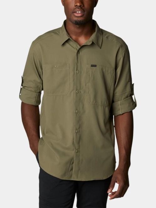 Columbia Silver Ridge Utility Lite Long Sleeve Shirt férfi túraing zöld színben 5