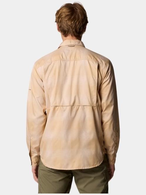 Columbia Silver Ridge Utility Lite Plaid Long Sleeve Shirt férfi hosszú ujjú túraing homok színben 4