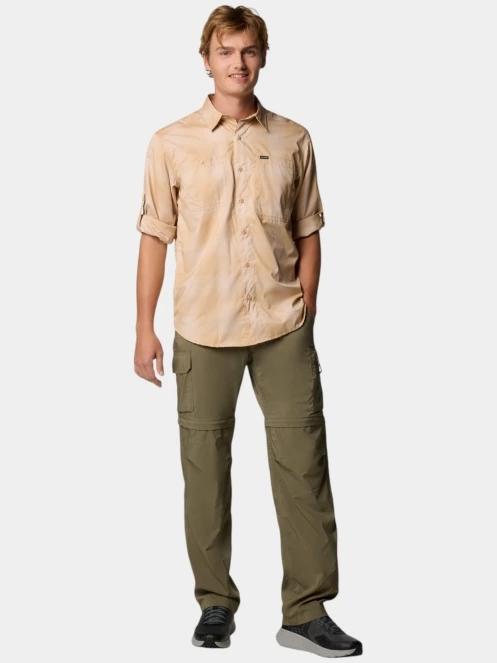Columbia Silver Ridge Utility Lite Plaid Long Sleeve Shirt férfi hosszú ujjú túraing homok színben 5