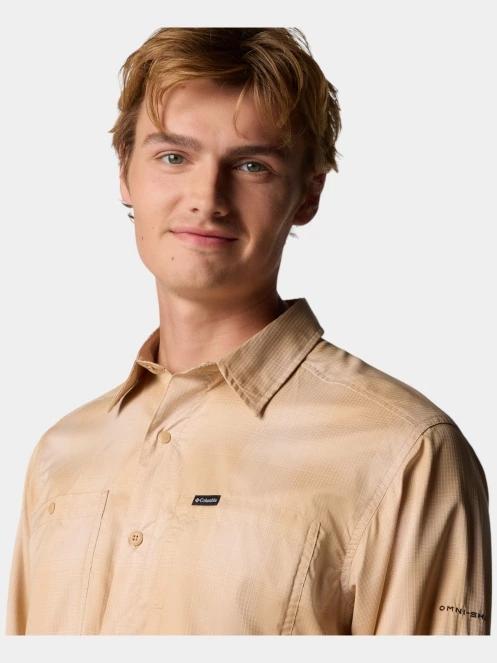 Columbia Silver Ridge Utility Lite Plaid Long Sleeve Shirt férfi hosszú ujjú túraing homok színben 6