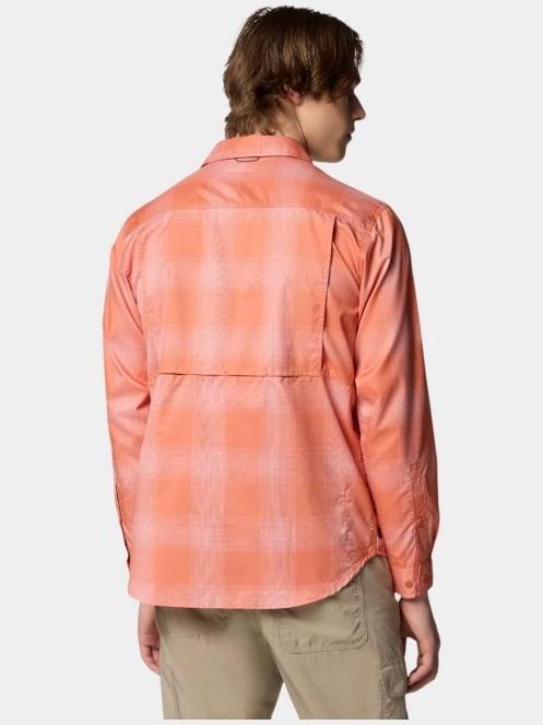 Columbia Silver Ridge Utility Lite Plaid Long Sleeve Shirt férfi hosszú ujjú túraing piros színben 5