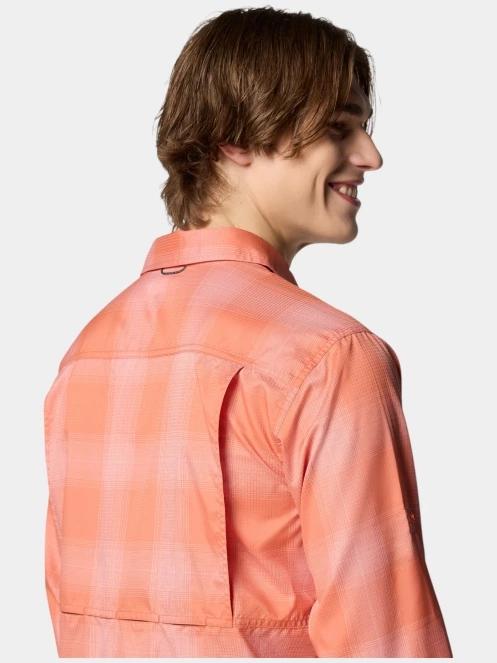 Columbia Silver Ridge Utility Lite Plaid Long Sleeve Shirt férfi hosszú ujjú túraing piros színben 8